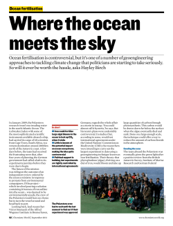 Ocean iron fertilisation