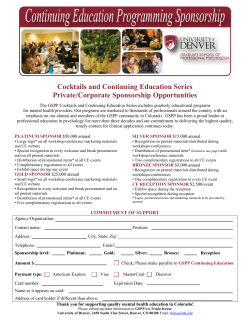 Cocktails and Continuing Education Series