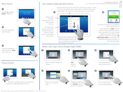 Cisco TelePresence Touch 10 Quick Reference Guide (TC7.2) Turkish