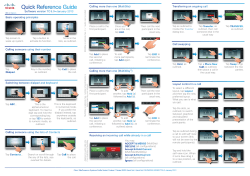 Cisco TelePresence Touch for C Series Quick Reference Guide (TC6.0)