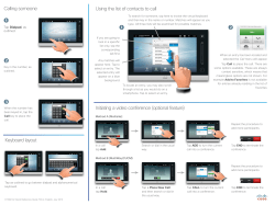 Cisco TelePresence Touch for C Series Quick Reference Guide (TC6.2)