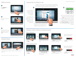 Cisco TelePresence Touch for C Series Quick Reference Guide (TC6.3)