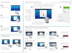Cisco TelePresence Touch 10 Quick Reference Guide (TC7.3)