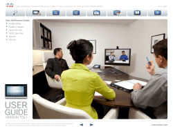 Cisco TelePresence Touch 8 User Guide (TC6.1)