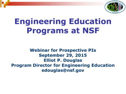 Engineering Education Program webinar slides