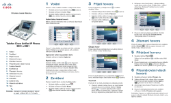 Stru&Auml;�n&Atilde;&iexcl; &Atilde;&ordm;vodn&Atilde;&shy; p&Aring;&trade;&Atilde;&shy;ru&Auml;�ka pro telefony Cisco Unified IP Phone 9951 a 8961 se syst&Atilde;&copy;mem Cisco Unified Communications Manager 7.1(3) (SIP)