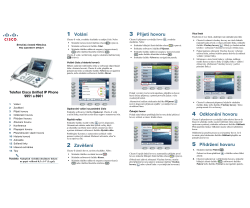 Stru&Auml;�n&Atilde;&iexcl; &Atilde;&ordm;vodn&Atilde;&shy; p&Aring;&trade;&Atilde;&shy;ru&Auml;�ka pro asistenty spr&Atilde;&iexcl;vy telefon&Aring;&macr; Cisco Unified IP Phone 9951 a 8961 se syst&Atilde;&copy;mem Cisco Unified Communications Manager 7.1(3) (SIP)