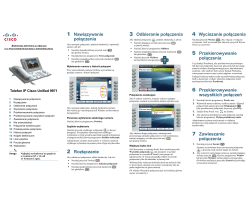 SkrÃ³cona instrukcja obsÅ‚ugi telefonu IP Cisco Unified 9971 dla kadry zarzÄ…dzajÄ…cej â€” Cisco Unified Communications Manager 7.1(3) (SIP)