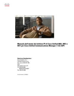 Manuale dell'utente del telefono IP di Cisco Unified 8961, 9951 e 9971 per Cisco Unified Communications Manager 7.1(3) (SIP)