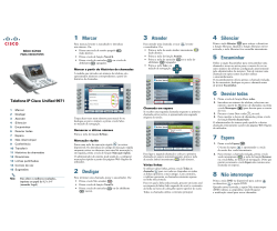 Manual de inicia&Atilde;&sect;&Atilde;&pound;o r&Atilde;&iexcl;pida do Telefone IP Cisco Unified 9971 para executivos para o Cisco Unified Communications Manager 7.1(3) (SIP)