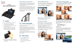 Lynguide til Cisco Unified-videokamera til Cisco Unified Communications Manager 8.0 (SIP)