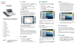 Kratka navodila za pomo&Auml;�nike za IP telefon Cisco Unified 9971 za Cisco Unified Communications Manager 7,1(3) (SIP)