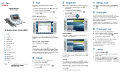 Kratka navodila za nadrejene za IP&acirc;&euro;&permil;telefon Cisco Unified 9971 za Cisco Unified Communications Manager 7,1(3) (SIP)