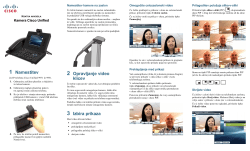 Kratka navodila za kamero Cisco Unified za Cisco Unified Communications Manager 8.0 (SIP)
