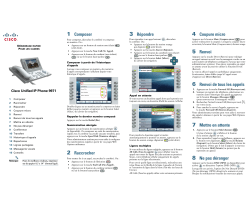 Guide de d&Atilde;&copy;marrage rapide du t&Atilde;&copy;l&Atilde;&copy;phone Cisco Unified IP&acirc;&euro;&permil;Phone 9971 pour les cadres pour Cisco Unified Communications Manager 7.1(3) (SIP)