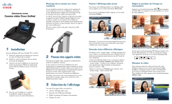 Guide de d&Atilde;&copy;marrage rapide de la cam&Atilde;&copy;ra vid&Atilde;&copy;o Cisco Unified pour Cisco Unified Communications Manager&Acirc;&nbsp;8.0 (SIP)