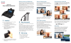 Cisco Unified-videokamera snabbstart f&Atilde;&para;r Cisco Unified Communications Manager 8.0 (SIP)