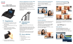 Cisco Unified videokaamera kiirjuhend rakendusele Cisco Unified Communications Manager 8.0 (SIP)