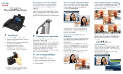 Cisco Unified Video Camera Snel aan de slag voor Cisco Unified Communications Manager 8.0 (SIP)