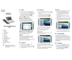 Cisco Unified IP-telefonen 9971 snabbstart f&Atilde;&para;r sekreterare f&Atilde;&para;r Cisco Unified Communications Manager 7.1 (SIP)