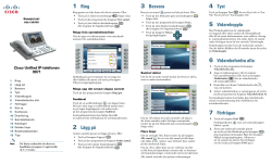 Cisco Unified IP-telefonen 9971 snabbstart f&Atilde;&para;r chefer f&Atilde;&para;r Cisco Unified Communications Manager 7.1(3) (SIP)