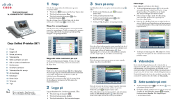 Cisco Unified IP-telefon 9971 &acirc;&euro;&ldquo; Hurtigreferanse til administrativt personale for Cisco Unified Communications Manager 7.1 (SIP)