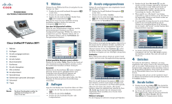 Cisco Unified IP-Telefon 9971 f&Atilde;&frac14;r Cisco Unified Communications Manager 7.1(3) (SIP) &acirc;&euro;&ldquo; Kurzreferenz f&Atilde;&frac14;r Verwaltungsassistenten