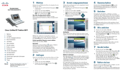 Cisco Unified IP-Telefon 9971 f&Atilde;&frac14;r Cisco Unified Communications Manager 7.1(3) (SIP) &acirc;&euro;&ldquo; Kurzreferenz f&Atilde;&frac14;r F&Atilde;&frac14;hrungskr&Atilde;&curren;fte