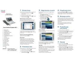 Cisco Unified IP telefon 9971 &acirc;&euro;&ldquo; brzi po&Auml;�etak za izvr&Aring;&iexcl;ne direktore za Cisco Unified Communications Manager 7.1(3) (SIP)