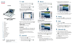 Cisco Unified IP Phone 9951 og 8961 Hurtig start til Cisco Unified Communications Manager 7,1(3) (SIP)