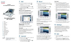 Cisco Unified IP Phone 9951 og 8961 Hurtig start til Cisco Unified Communications Manager 7,1(3) (SIP)
