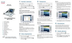 Cisco Unified IP Phone 9951 ja 8961 haldusabide kiirjuhend rakendusele Cisco Unified Communications Manager 7.1(3) (SIP)