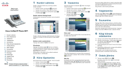 Cisco Unified IP Phone 9971 juhatajatele kiirjuhend rakendusele Cisco Unified Communications Manager 7.1(3) (SIP)