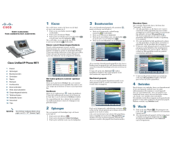 Cisco Unified IP Phone 9971 Korte handleiding voor administratieve assistenten voor Cisco Unified Communications Manager 7.1 (SIP)