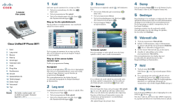 Cisco Unified IP Phone 9971 Hurtig start for ledere til Cisco Unified Communications Manager 7.1(3) (SIP)