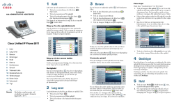 Cisco Unified IP Phone 9971 Hurtig start for administrative medarbejdere til Cisco Unified Communications Manager 7.1(3) (SIP)