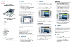 Cisco Unified IP -puhelimen 9951 ja 8961 pika-aloitusopas hallinnollisille avustajille Cisco Unified Communications Manager 7.1(3) (SIP) -sovellusta varten