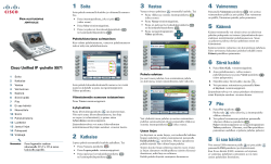 Cisco Unified IP -puhelimen 9971 pika-aloitusopas johtajille Cisco Unified Communications Manager 7.1(3) (SIP) -sovellusta varten