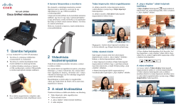 A Cisco Unified videokamera r&Atilde;&para;vid &Atilde;&ordm;tmutat&Atilde;&sup3;ja a Cisco Unified Communications Manager 8.0 (SIP) rendszerhez