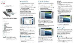A Cisco Unified 9971 IP-telefon r&Atilde;&para;vid &Atilde;&ordm;tmutat&Atilde;&sup3;ja titk&Atilde;&iexcl;rok sz&Atilde;&iexcl;m&Atilde;&iexcl;ra a Cisco Unified Communications Manager 7.1 rendszerhez (SIP)