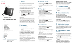 Stru&Auml;�n&Atilde;&frac12; &Atilde;&ordm;vod pro asistenty spr&Atilde;&iexcl;vy Cisco Unified IP Phone 6961 pro syst&Atilde;&copy;m Cisco Unified Communications Manager 8.6 (SCCP a SIP)