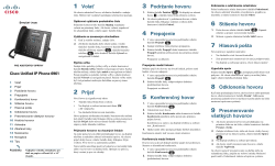 Stru&Auml;�n&Atilde;&frac12; &Atilde;&ordm;vod pre asistentov spr&Atilde;&iexcl;vy Cisco Unified IP Phone 6961 pre syst&Atilde;&copy;m Cisco Unified Communications Manager 8.6 (SCCP a SIP)