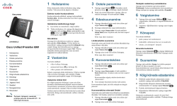 Cisco Unified IP-telefoni mudeli 6961 kiirjuhend rakendusele Cisco Unified Communications Manager 8.6 (SCCP ja SIP) juhiabide jaoks