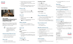 Cisco Unified Communications Manager Express Quick Reference for Cisco Unified IP Phone 6961