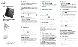 Kratka navodila za upravitelje IP-telefona Cisco Unified 6941 in 6945 za Cisco Unified Communications Manager 8.6 (SCCP in SIP)