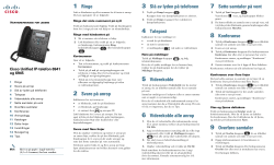 Cisco Unified IP-telefon 6941 og 6945 â€“ hurtigreferanse for ledere for Cisco Unified Communications Manager 8.6 (SCCP and SIP)
