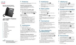 Cisco Unified IP Phone 6941 ir 6945 greitosios paleisties vadovas Cisco Unified Communication Manager 8.6 (SCCP ir SIP) vadovaujantiems darbuotojams