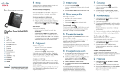 Cisco Unified IP Phone 6941 i 6945 Brzi po&Auml;�etak rada za upravitelje za Cisco Unified Communications Manager 8.6 (SCCP i SIP)