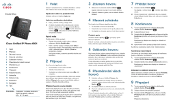 Stru&Auml;�n&Atilde;&frac12; &Atilde;&ordm;vod Cisco Unified IP Phone 6921 pro syst&Atilde;&copy;m Cisco Unified Communications Manager 8.6 (SCCP a SIP)