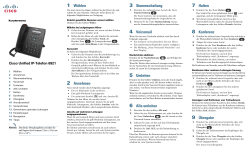 Cisco Unified IP-Telefon 6921 &acirc;&euro;&ldquo; Kurzreferenz f&Atilde;&frac14;r Cisco Unified Communications Manager 8.6 (SCCP und SIP)